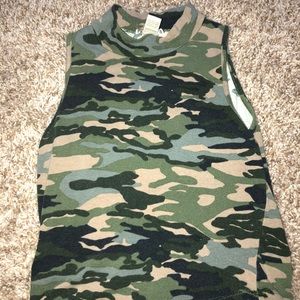TURTLENECK CAMO CROP TOP  3 for $11 BUNDLE DEAL